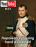 Why was Napoleon always pictured with his right hand hidden?